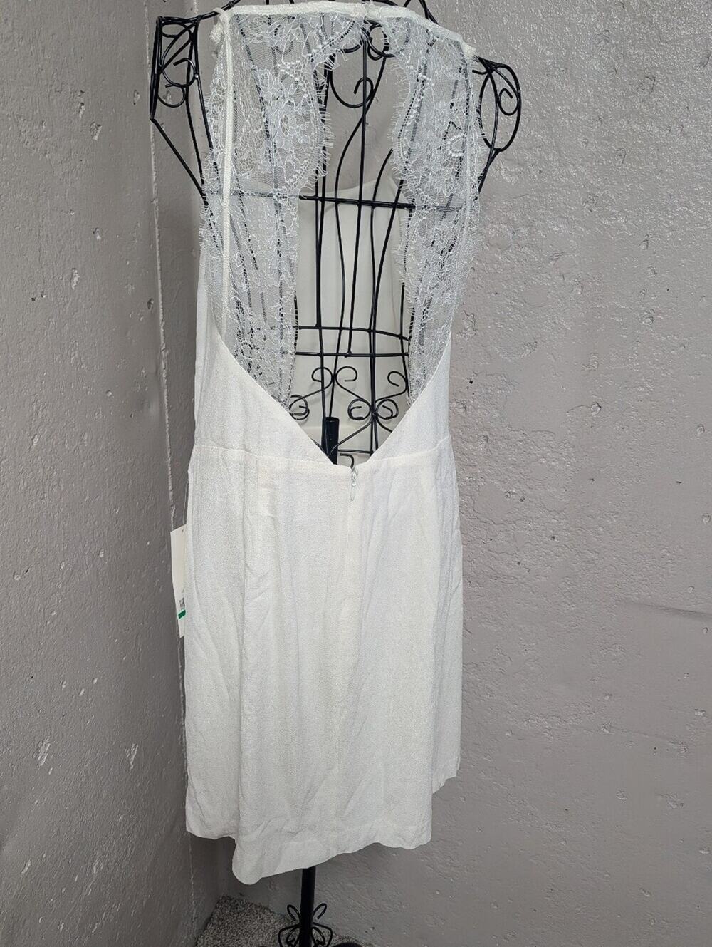 Kensie Romantic White Lace Back Mini Dress Bridal Reception